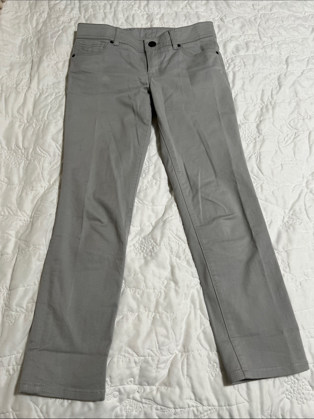 Burberry Gray Straight-Leg Women's Pants